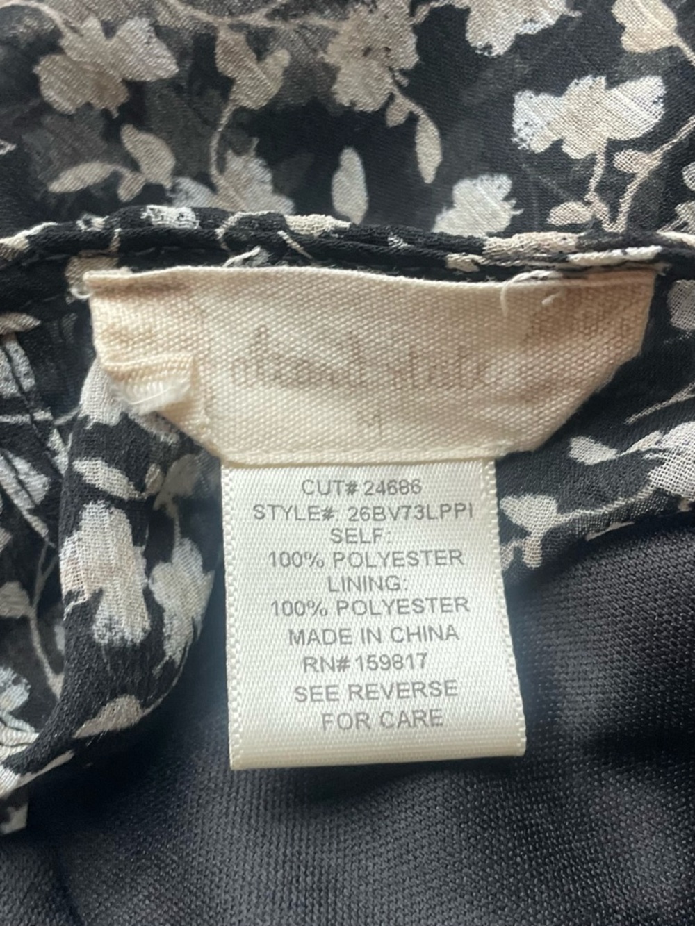 Altar'd State Black and White Floral Smocked Tiered Dress - Picture 2 of 2